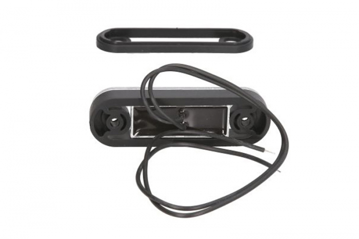 Lumini clarificare stanga/dreapta, forma: oval, rosu, LED, inaltime 22,8mm; latime 79,5mm; adancime 13mm, suprafata, lungime cablu 300mm, 12/24V (in orificiu 44x17mm; oval cu saiba HOR 72; transparent [2]
