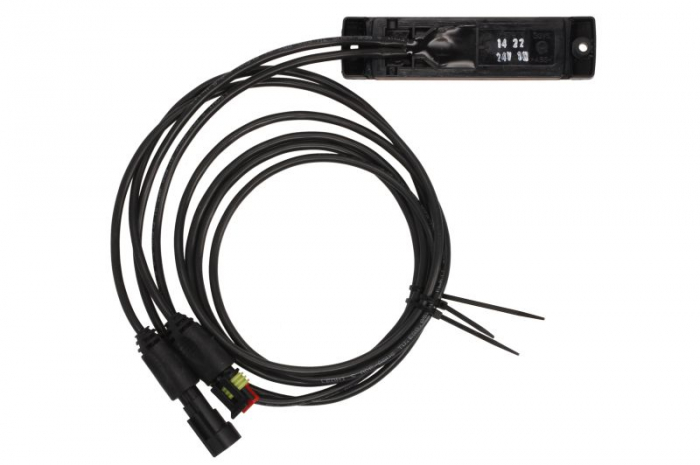 Lumini clarificare stanga/dreapta, galben, LED, inaltime 32mm; latime 114mm; adancime 32mm, surub/fixare orizontala, lungime cablu 1500mm, 24V (cu un dop; cu priza, conector: SUPERSEAL 2PIN, IP6K9K) [2]