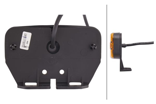 Lumini clarificare stanga/dreapta, galben, LED, inaltime 43mm; latime 111mm; adancime 51mm, surub/fixare orizontala, lungime cablu 500mm, cu cuier, 24V (IP6K9K) [4]