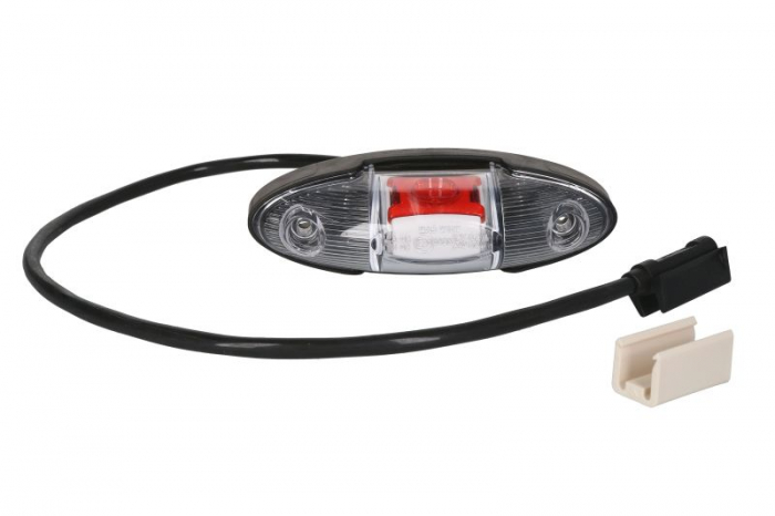 Lumini clarificare stanga dreapta, portocaliu rosu alb, LED, 12 24V (cu clema pentru fir plat, conector: CLICK-IN JAEGER)