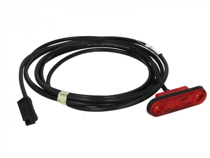 Lumini clarificare stanga dreapta; POSIPOINT II, rosu, LED, inaltime 24mm; latime 80mm; adancime 20mm, in relief, lungime cablu 3500mm, 12 24V (cu clema pentru fir plat, POSIPOINT II)