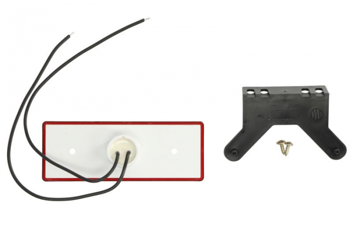 Lumini clarificare stanga/dreapta, rosu, LED, inaltime 44mm; latime 119mm; adancime 19,5mm, în relief, lungime cablu 220mm, cu cuier, 12/24V [2]