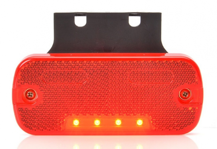 Lumini clarificare stanga/dreapta, rosu, LED, lungime cablu 500mm, 12/24V (cu clemă pentru fir plat, conector: CLICK-IN/JAEGER) [2]