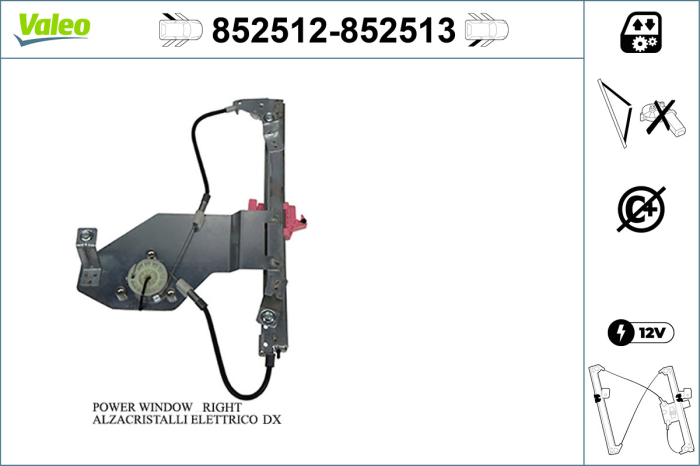 Macara geam Spate Dreapta electric, fara motoras potrivit CITROEN C3 I, C3 II 2002-2016 [2]