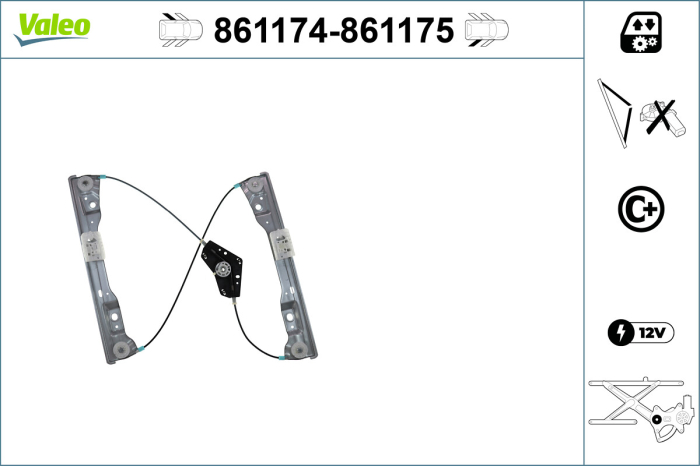 Macara geam Spate Dreapta electric, fara motoras potrivit LEXUS RX 2008-2015 [2]