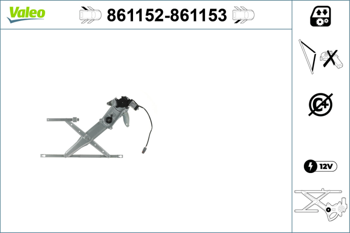 Macara geam Spate Dreapta electric, fara motoras potrivit TOYOTA RAV 4 I 1994-2000 [2]