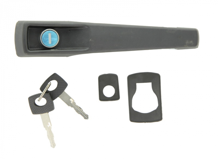 Maner usa Fata Dreapta Stanga cu cheie, exterior, cu incuietoare, negru potrivit MERCEDES T1 601, T1 601, 611, T1 602, T1 B601, T1 B602, T1 TN 2.3-3.0D 1977-1996