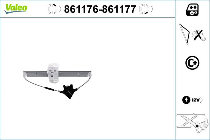 Mecanism actionare geam fata stanga (electric, fara motor) potrivit LEXUS IS III 04.13- [3]