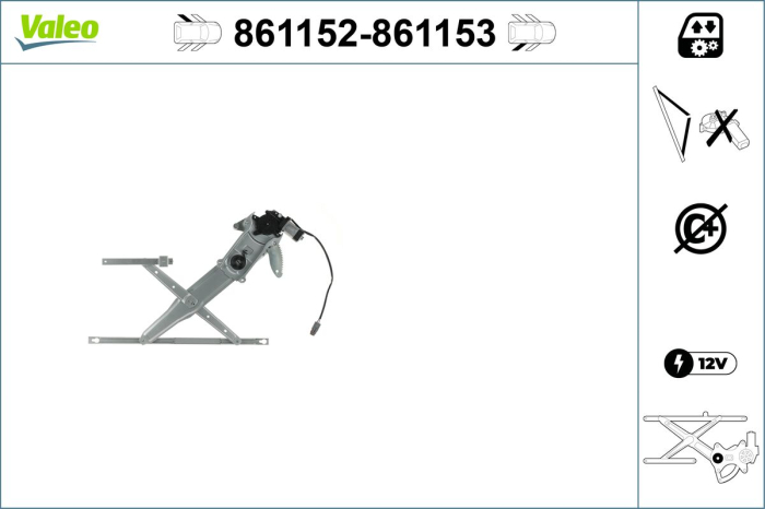 Mecanism actionare geam spate stanga (electric, fara motor) potrivit TOYOTA RAV 4 I 01.94-06.00