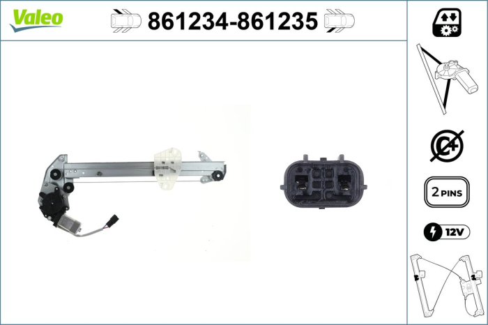 Mecanism actionare geam spate stanga (electric) potrivit HONDA HR-V 11.14- [3]