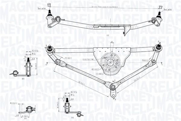 Mecanism stergator parbriz (fara motor) potrivit BMW 3 (E36) 09.90-05.99 [3]