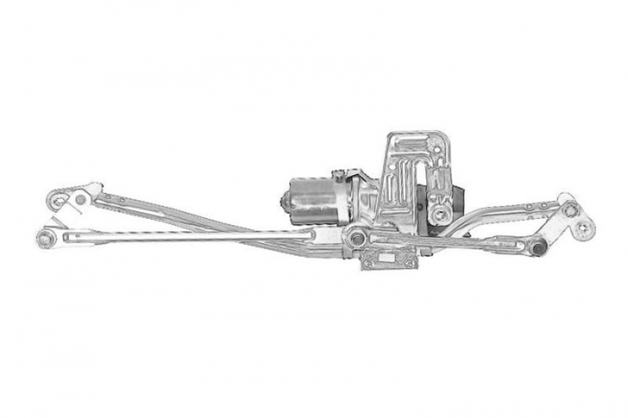 Mecanism stergator parbriz Fata (cu motor) potrivit CITROEN JUMPER II; FIAT DUCATO; PEUGEOT BOXER 04.06-