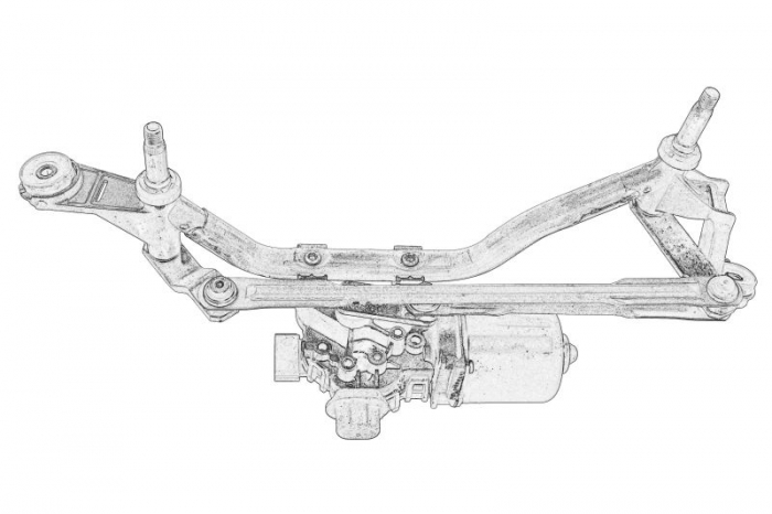 Mecanism stergator parbriz Fata (cu motor) potrivit RENAULT CLIO IV 11.12-08.21