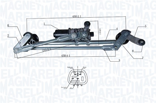 Mecanism stergator parbriz potrivit NISSAN QASHQAI I; RENAULT KADJAR 11.06- [3]