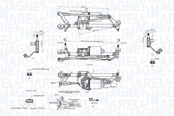 Mecanism stergator parbriz potrivit OPEL CORSA E, CORSA E/HATCHBACK 09.14- [2]