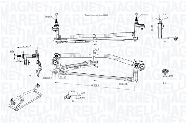 Mecanism stergator parbriz potrivit SKODA SUPERB II 03.08-05.15 [3]
