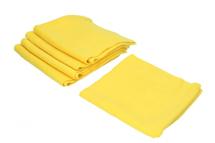 Microfibre, gramaj: 350g m  ² 5 buc lungime 40 cm x latime 40 cm fara tivuri