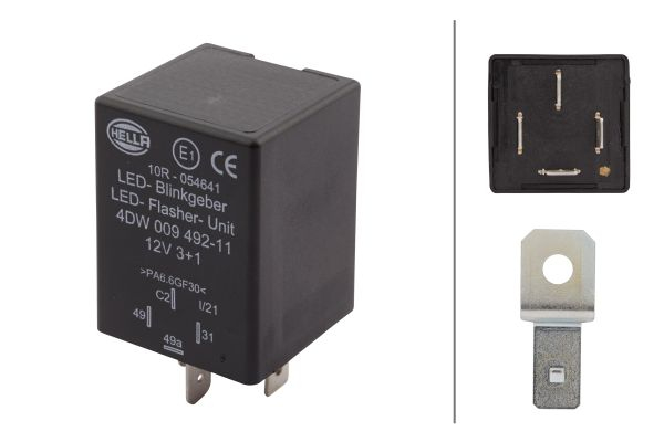 Modul semnalizare (12V; numar pini: 4; (3+1)x21W, 8x21W; temepratura de exploatare pana la: 85  C) potrivit CASE; CLAAS; IVECO; MERCEDES