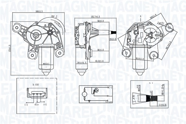 Motor stergator spate potrivit ALFA ROMEO GIULIETTA 04.10-12.20