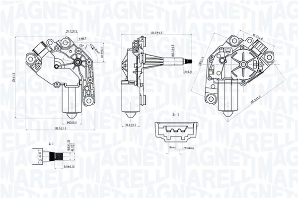 Motor stergator spate potrivit MERCEDES A (W176) 06.12-05.18 [2]