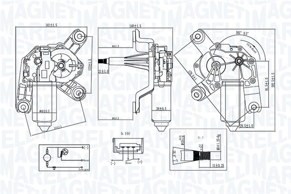 Motor stergator spate potrivit OPEL MERIVA B 06.10-03.17