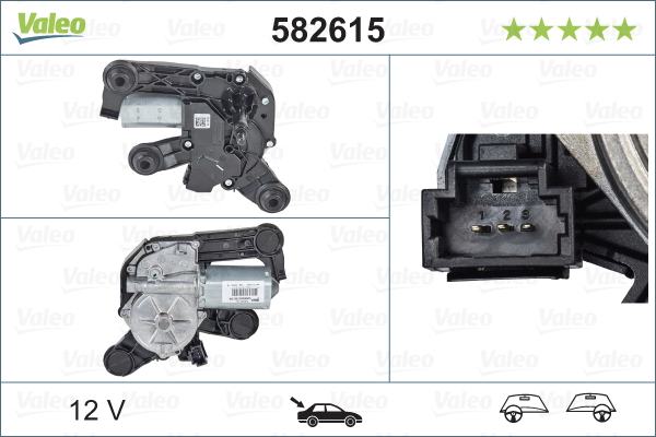 Motor stergator Spate potrivit PEUGEOT 208 I, 208 HATCHBACK 03.12-12.19