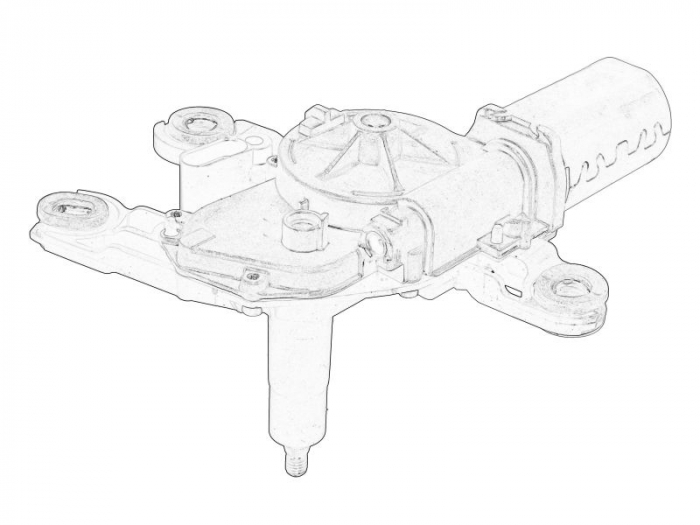 Motor stergator spate potrivit SEAT LEON; SKODA FABIA III, KAROQ, KODIAQ I, OCTAVIA III, RAPID 07.12-