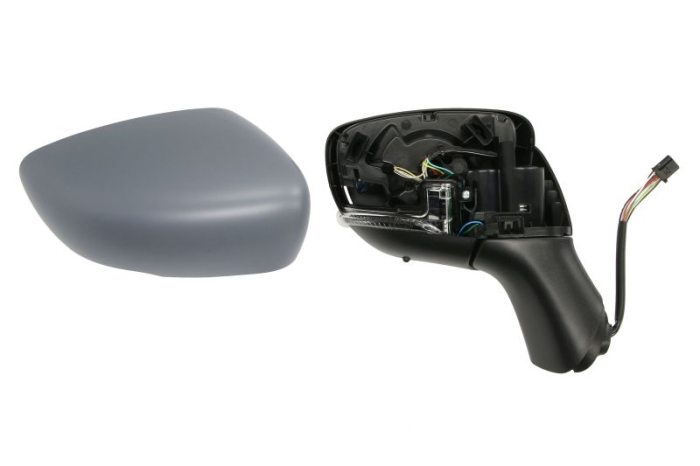 Oglinda laterala dreapta electric, convex, cu incalzire, asistenta banda, grund, rabatare electrica, semnalizator, cu senzor temperatura potrivit RENAULT CAPTUR I 06.17-12.19