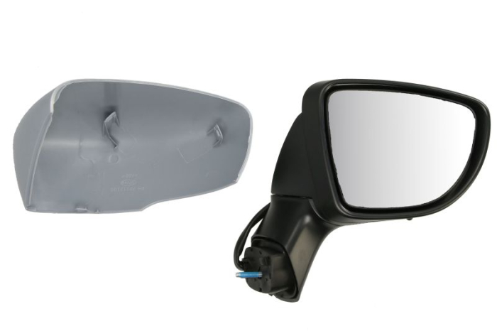 Oglinda laterala dreapta electric, convex, cu incalzire, grund, rabatare electrica, semnalizator, cu senzor temperatura potrivit RENAULT CAPTUR I 06.17-12.19