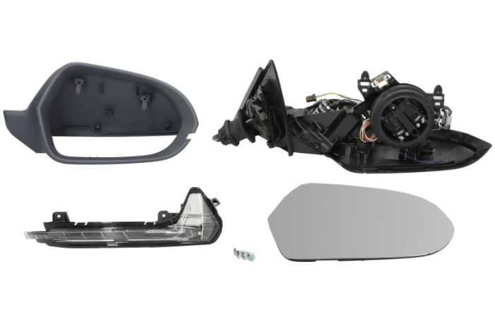 Oglinda laterala Dreapta electric Da, asferice, incalzita, crom, carcasa potrivit AUDI A6 ALLROAD C7, A6 C7 -04.15