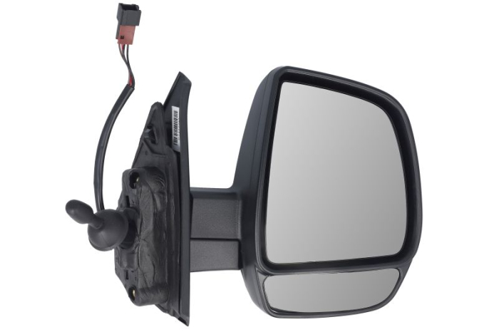 Oglinda laterala dreapta mecanica, convex, cu senzor temperatura, dublu potrivit FIAT DOBLO II; OPEL COMBO D 09.14-12.22