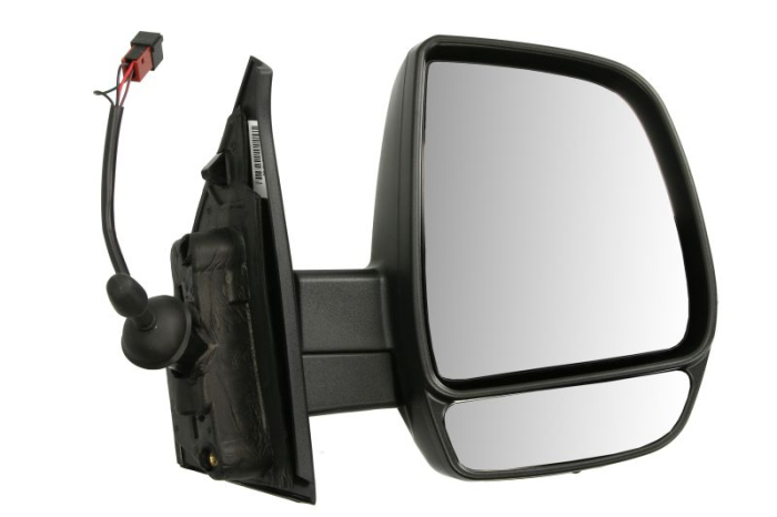 Oglinda laterala dreapta mecanica, convex, grund, cu senzor temperatura, dublu potrivit FIAT DOBLO II; OPEL COMBO D 09.14-12.22