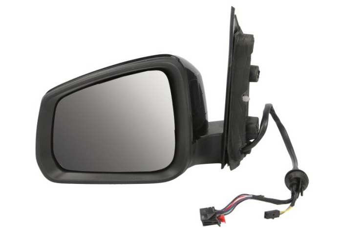 Oglinda laterala stanga electric, convex, cu incalzire, asistenta banda, grund, rabatare electrica potrivit FORD TRANSIT   TOURNEO CONNECT III; VW CADDY V 09.20-