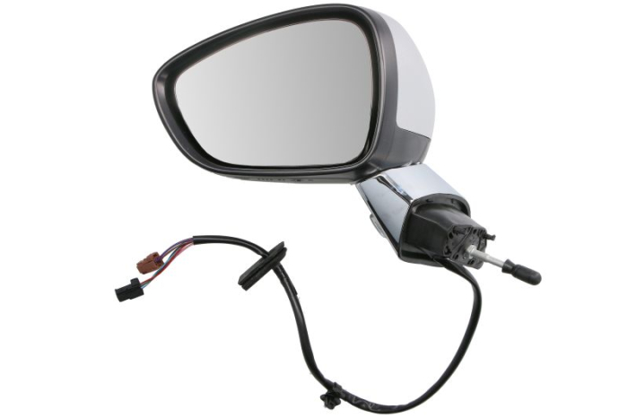Oglinda laterala stanga electric, convex, cu incalzire, grund, rabatare electrica, semnalizator potrivit DS DS3; CITROEN DS3 01.09-07.19