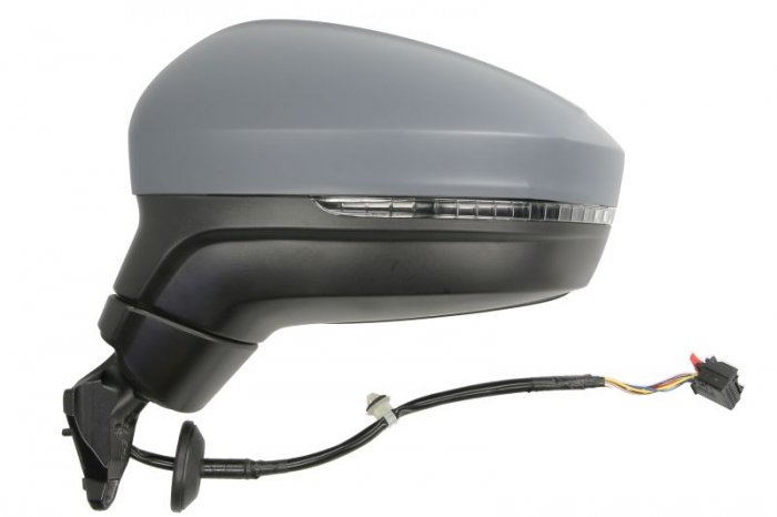 Oglinda stanga electric, asferic, cu incalzire, grunduit, cu semnalizator potrivit VW TIGUAN II 01.16- [2]