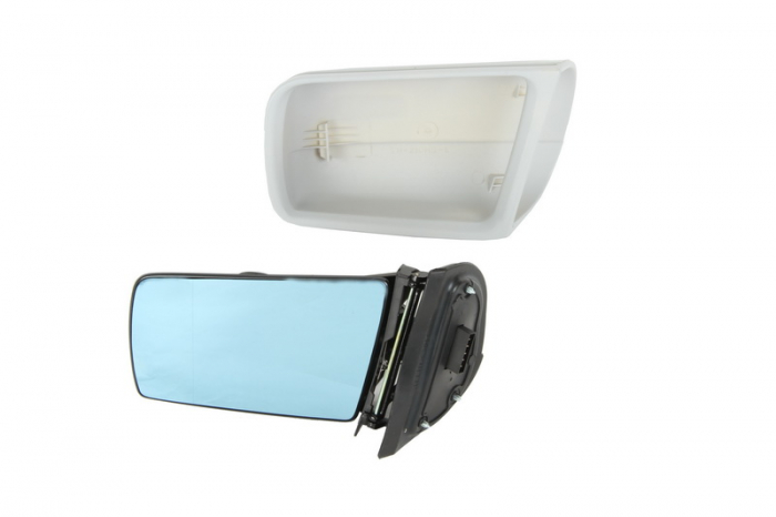Oglinda stanga electrica, asferic, incalzita, albastra, grunduita MERCEDES Clasa C, E, S intre 1991-1999 [2]
