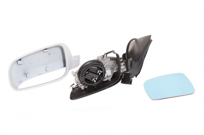 Oglinda stanga electrica, incalzita, asferica, albastru, cu carcasa VW GOLF IV, BORA intre 1997-2006 [2]
