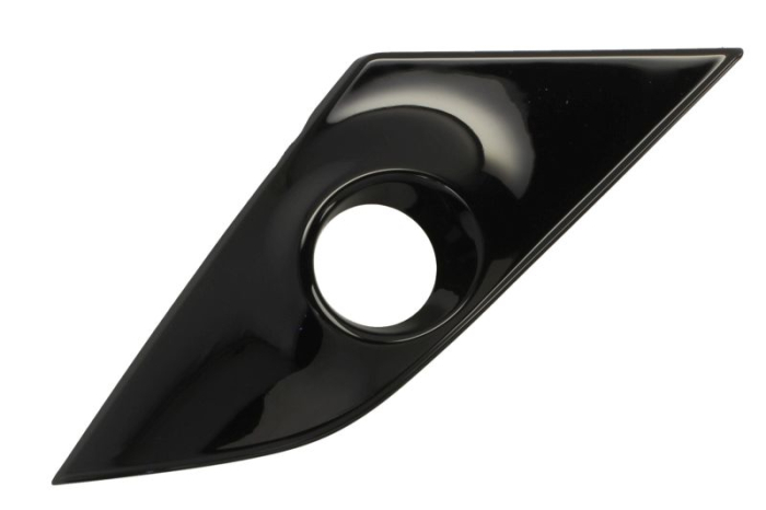 Ornament bara Fata Dreapta SPORT, cu orificii proiector ceata, negru lucios potrivit MAZDA CX-3 02.15- 04.19-