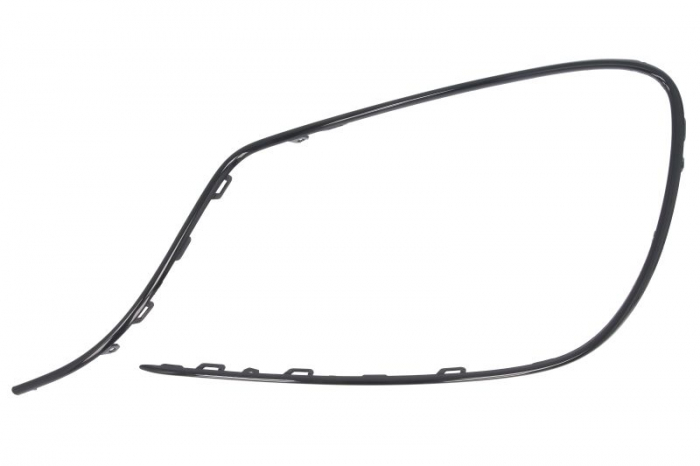 Ornament grila bara fata exterior dreapta partea inferioara, model amg plastic, negru potrivit mercedes clasa s-klasa w222 2017-2020