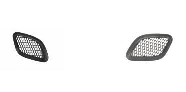 Pachet 2 grile bara fata dreapta / stanga  ABARTH, plastic, negru/crom ABARTH 500 / 595 / 695; FIAT 500 dupa 2007 [1]