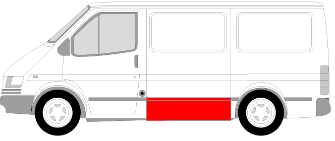 Panou lateral partea stanga inferioara FORD TRANSIT, TRANSIT TOURNEO intre 1986-2000 [2]