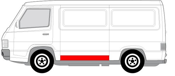 Panou lateral partea stanga inferioara, lungime 10cm MERCEDES Clasa MB 100 intre 1988-1996 [2]