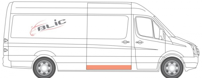 Panou pentru reparatie usa potrivit MERCEDES SPRINTER; VW CRAFTER 2006-2013 - culisanta dreapta duct [3]