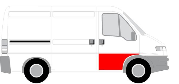 Panou pentru reparatie usa fata dreapta partea inferioara inaltime 430mm CITROEN JUMPER; FIAT DUCATO; PEUGEOT BOXER intre 1994-2006 [2]