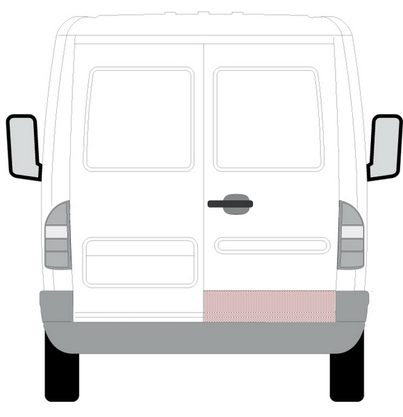 Panou pentru reparatie Usa spate dreapta potrivit MERCEDES SPRINTER; VW LT 1995-2006 - duct [2]