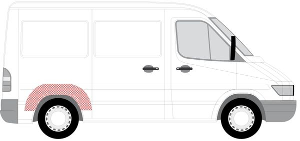 Panou reparatie roata spate stanga/dreapta interior partea MERCEDES SPRINTER; VW LT intre 1995-2006 [2]