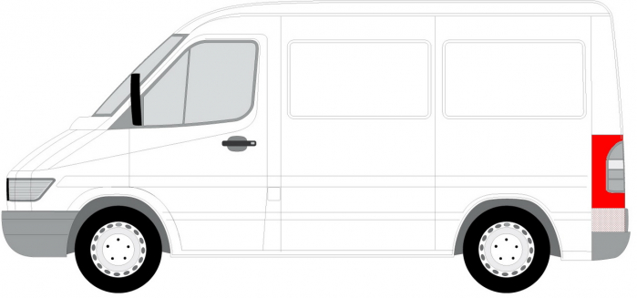 Panou reparatie spate stanga inferior MERCEDES SPRINTER 2-T 901, 902, SPRINTER 3-T 903, SPRINTER 4-T 904 intre 1995-2006 [2]