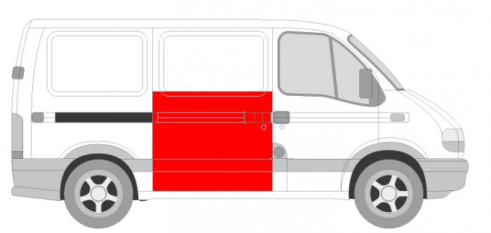 Panou reparatie usa culisanta pana la geam NISSAN INTERSTAR; OPEL MOVANO; RENAULT MASTER intre 1998-2010 [2]