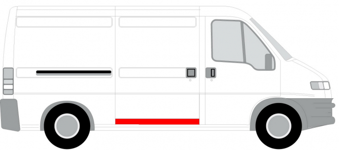 Panou reparatie usa culisanta partea inferioara, medium/varianta lunga, lungime 120mm CITROEN JUMPER; FIAT DUCATO; PEUGEOT BOXER intre 1994-2006 [2]