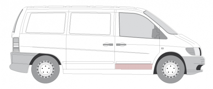 Panou reparatie usa fata dreapta MERCEDES V intre 1996-2004 [2]